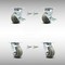 Service Caster 4 Inch SS Thermoplastic Caster Set with Roller Bearing 4 Swivel Lock 2 Brake SCC SCC-SS30S420-TPRRF-TLB-BSL-2-BSL-2 - alternate 1